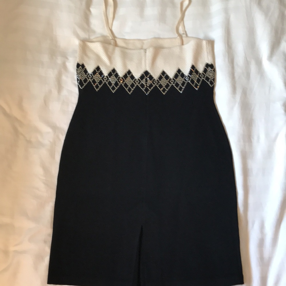 St John Evening knit sparkly argyle sheath dress - Picture 2 of 7
